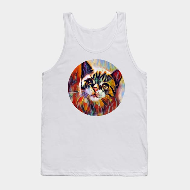 Curled Up floppy cat Tank Top by GoranDesign